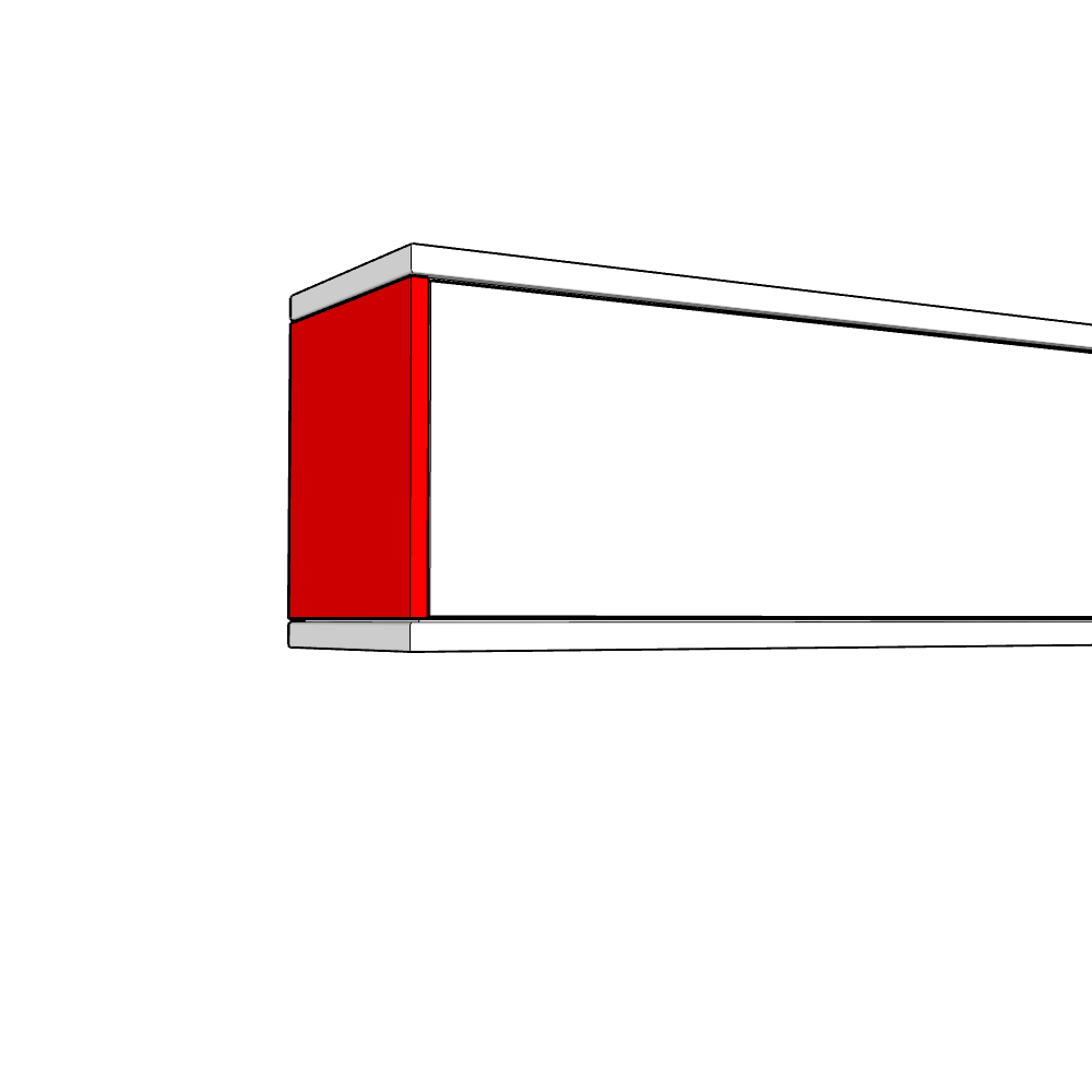 Bowood Bridging Wall Unit End Panel - Plain - 360 Height - TYPE A