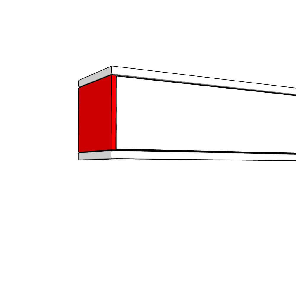 Henley Bridging Wall Unit End Panel - Plain - 290 Height - TYPE A