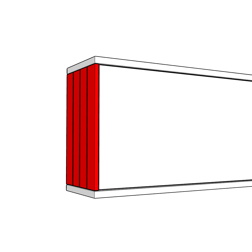 Millwood (Premium Colours) Wall End Panel - T&G - LOW - TYPE A