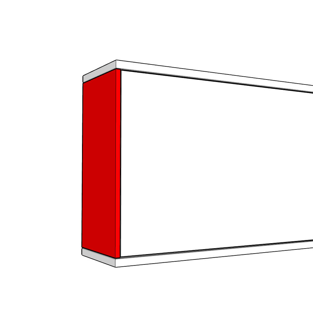 Tenby Wall End Panel - Plain - MEDIUM - TYPE A