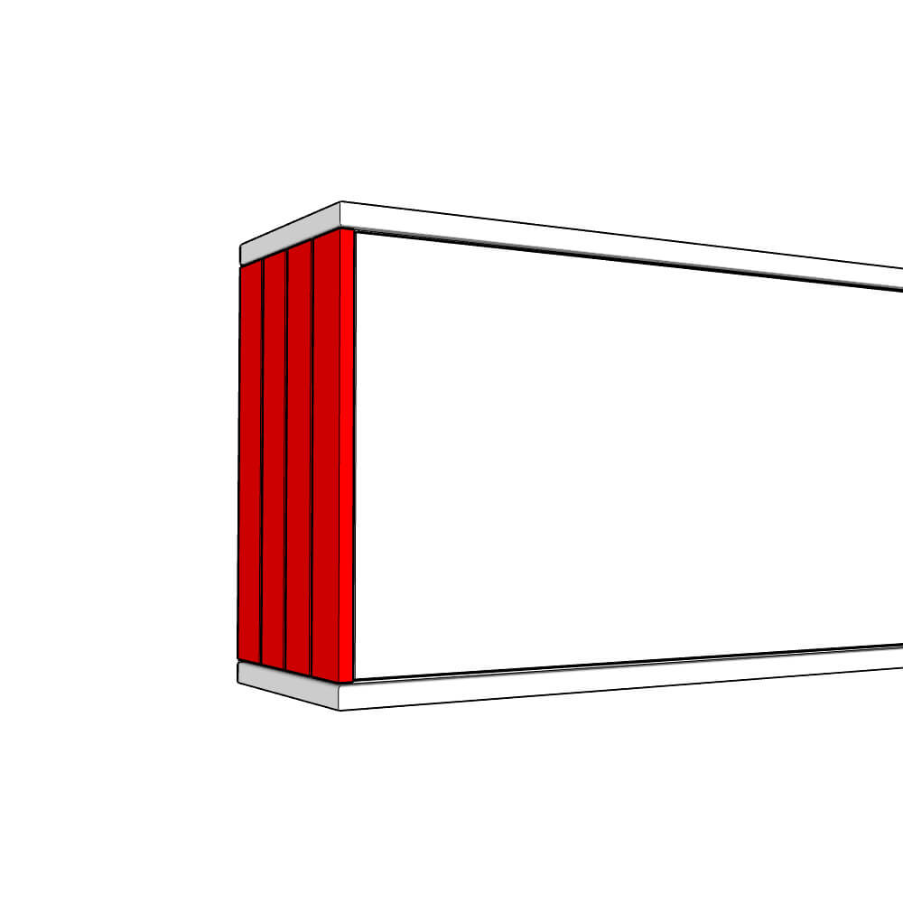 Tenby Wall End Panel - T&G - LOW - TYPE A