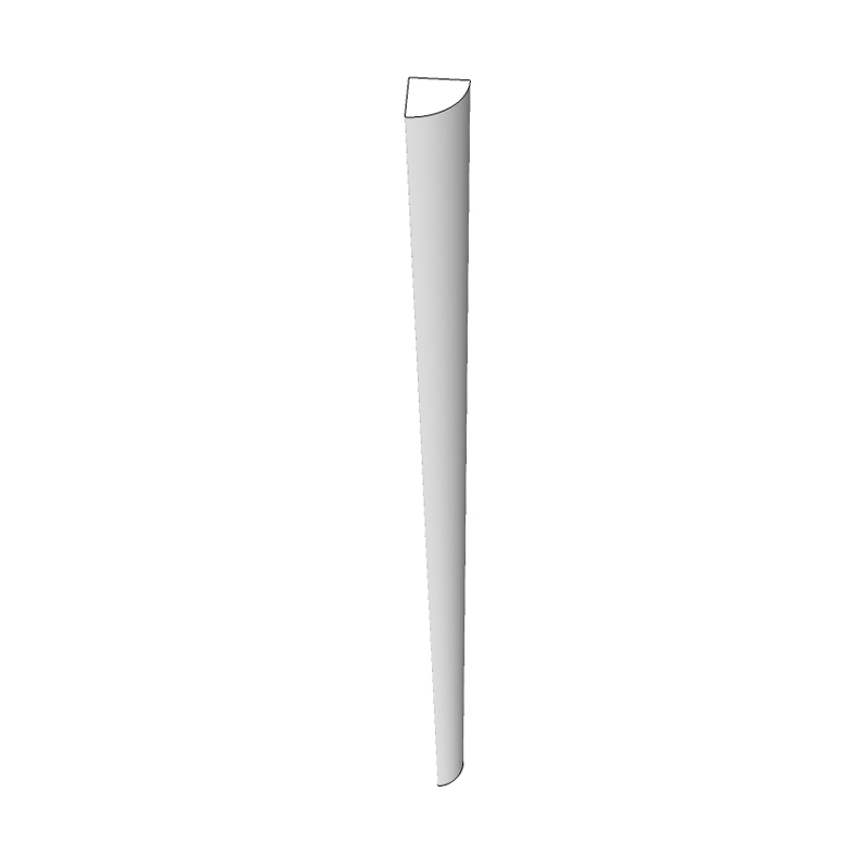 Ultimo Radius End Feature - 2400 x 80 x 40mm
