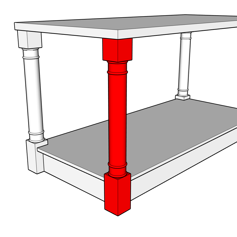Millwood (Premium Colours) Turned Pilaster - 900 x 94mm