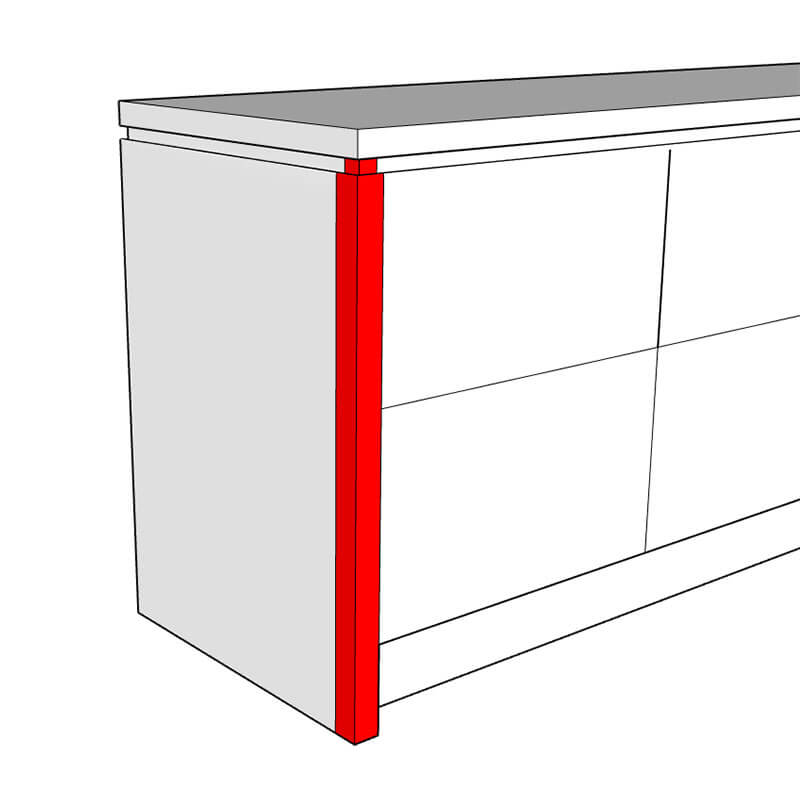 Marino (Premium Colours) External Corner Post - 965 x 75 x 75mm