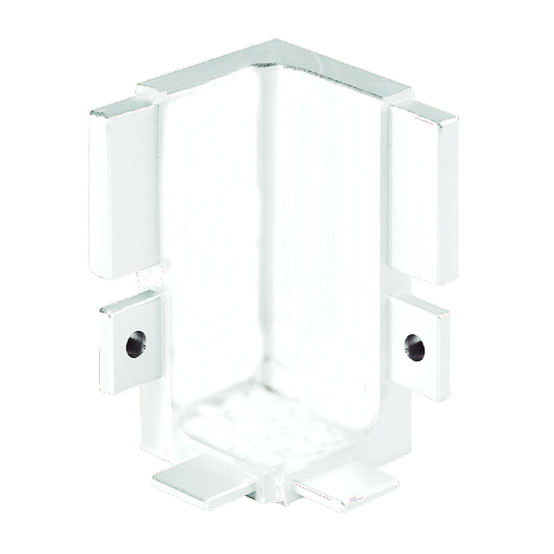 Top Profile Internal Corner Joint for True Handleless - Matt White Powder Coated