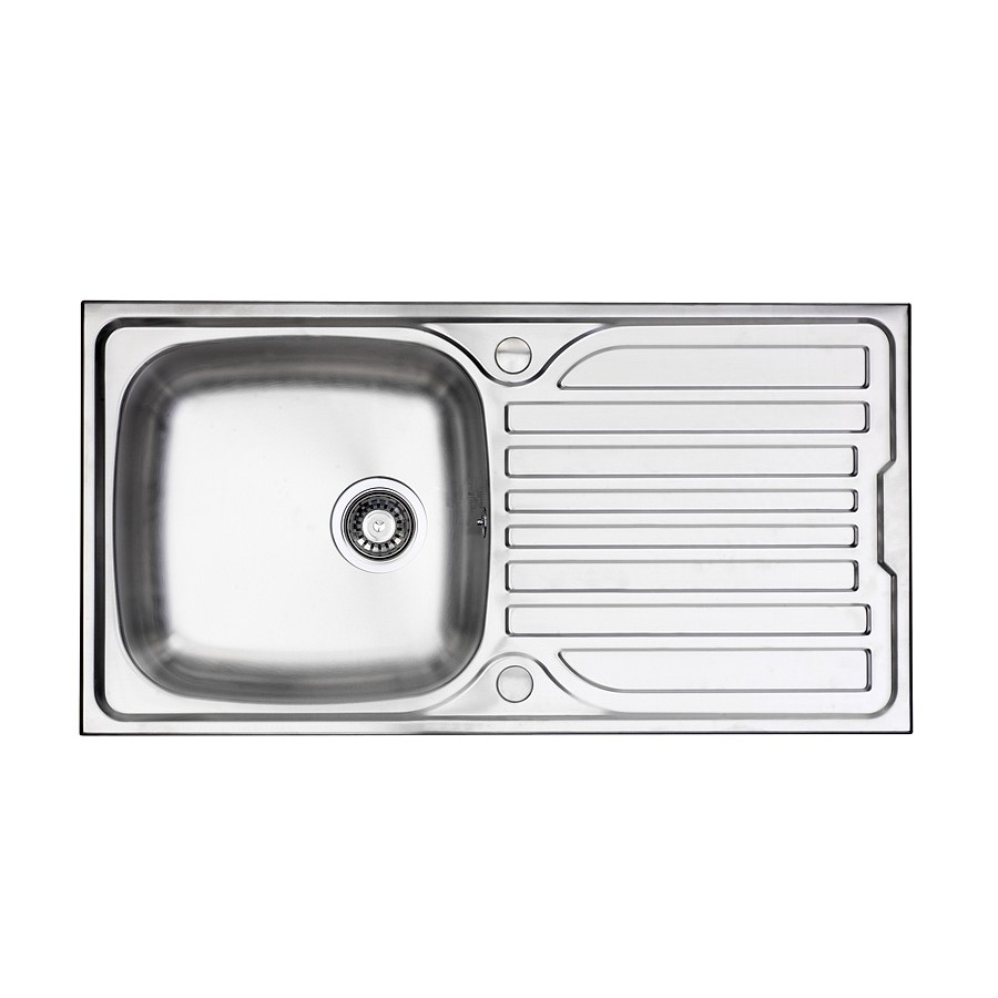 Ribble 1.0 bowl Brushed Steel Inset Sink
