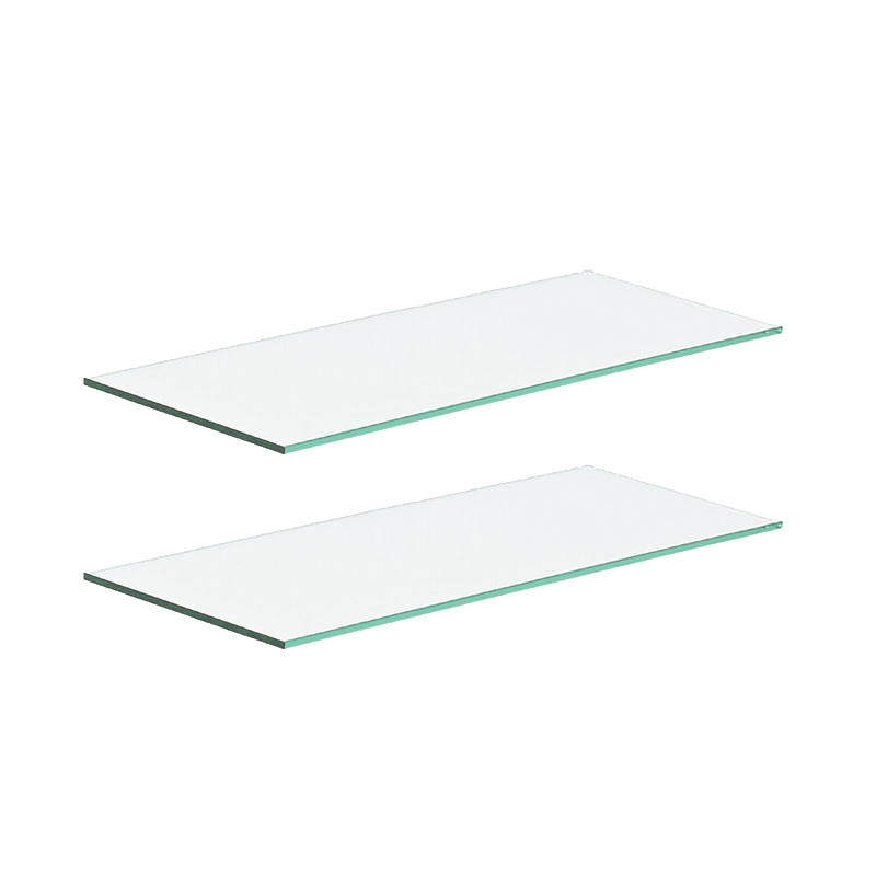 2 x Glass Shelves for Wall Units