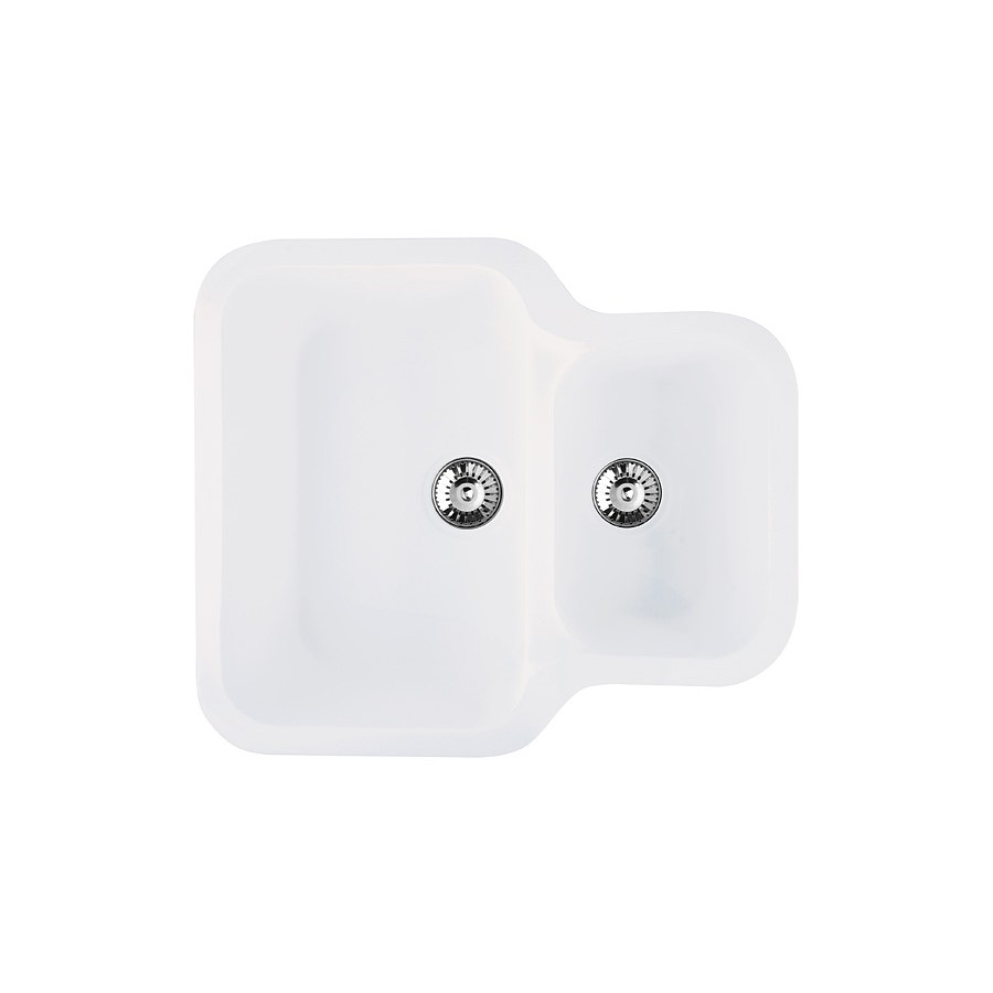 Aras 1.5 bowl Bright White Solid Surface Sink