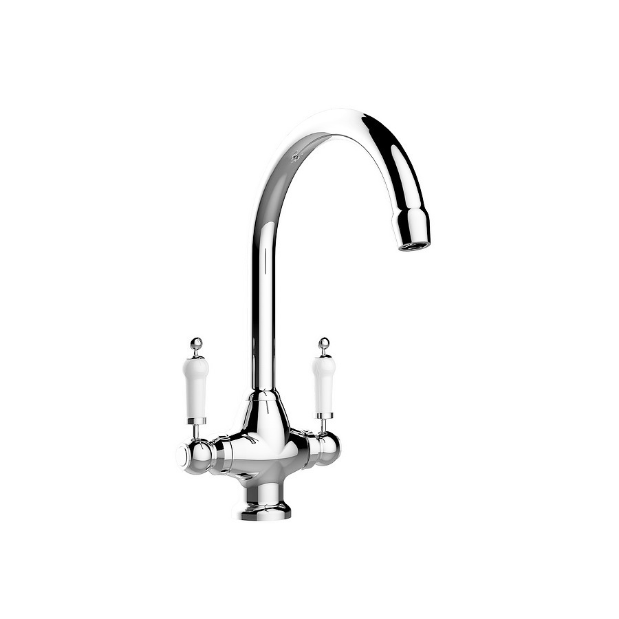 Vologne Chrome Twin Lever Mixer Tap