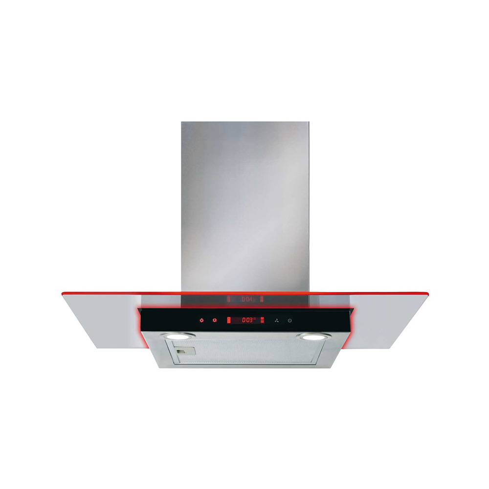 CDA EKN70SS 70cm Flat Glass Extractor with LED Edge Lighting, Stainless Steel, 3 Speed