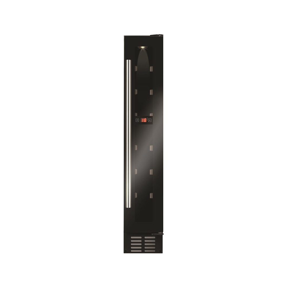 CDA FWC153BL 150mm Under Counter Wine Cooler, Black, 7 Bottle