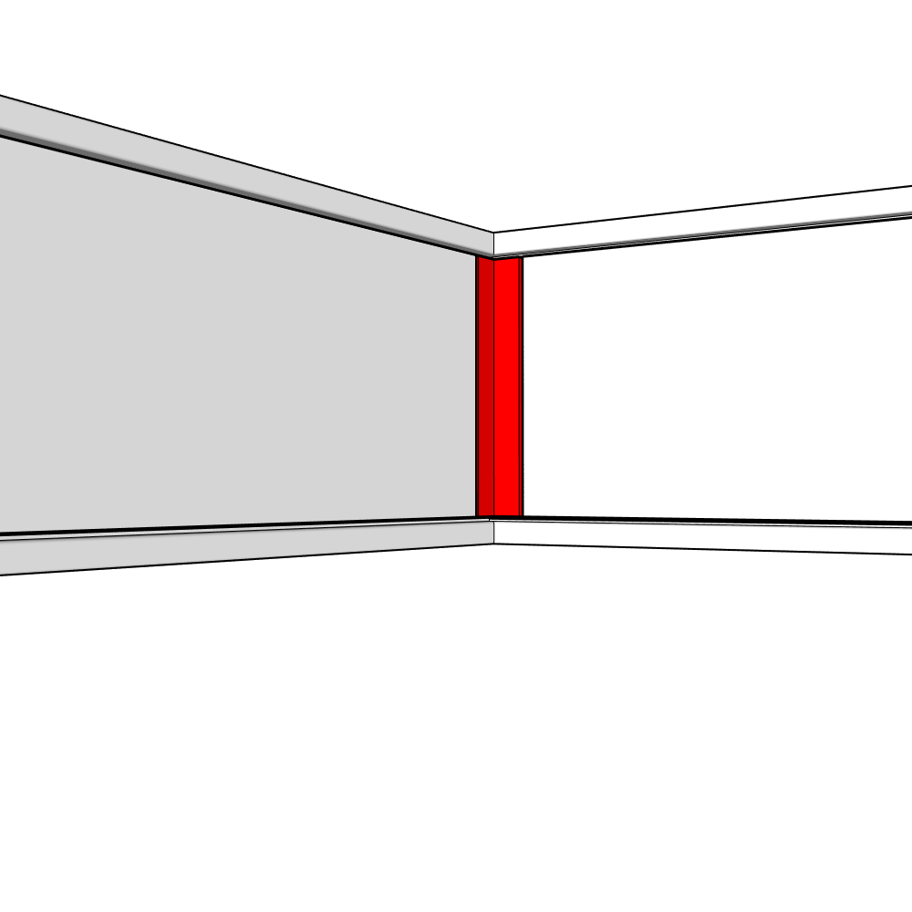 Tamar Fixed Size Corner Post Set - 355 x 60 x 60mm
