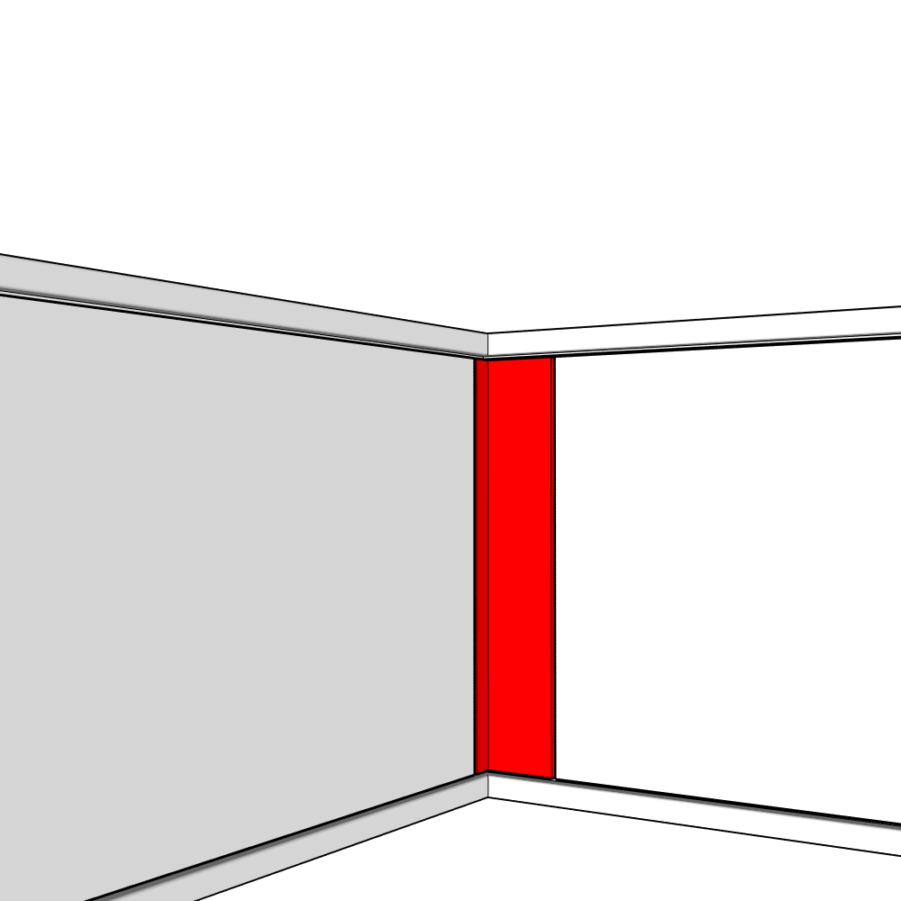 Burwood (Premium Colours) Adjustable Corner Post Set - 570 x 100 x 18mm (x2)