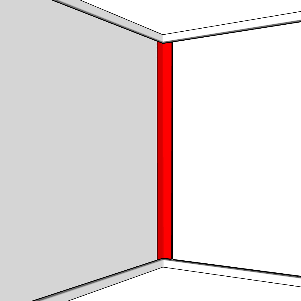 Senza Fixed Size Corner Post Set - 895 x 60 x 60mm
