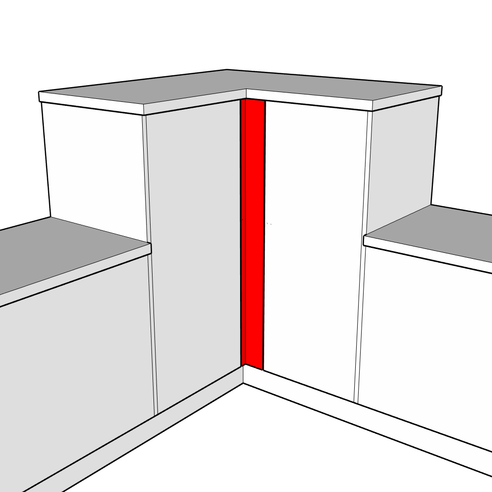 Bowood ((Premium Colours) Colours) Adjustable Corner Post Set - 1245 x 100 x 18mm (x2)
