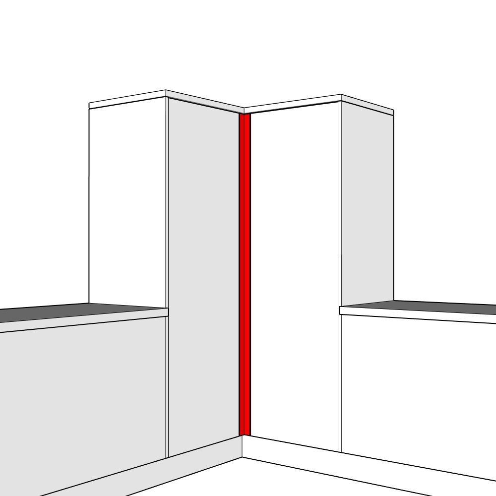 Velluto (Premium Colours) Fixed Size Corner Post Set - 1820 x 60 x 60mm