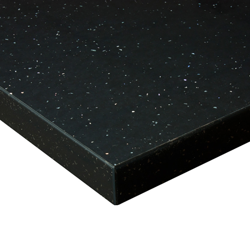 Black Sparkle Andromeda - 40mm Square Edge Laminate Worktop