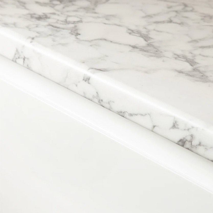 Marble Calcutta - 38mm Round Edge Laminate Worktop
