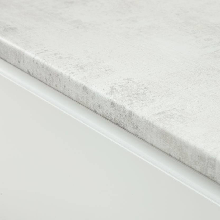 Woodstone Blanc - 38mm Round Edge Laminate Worktop