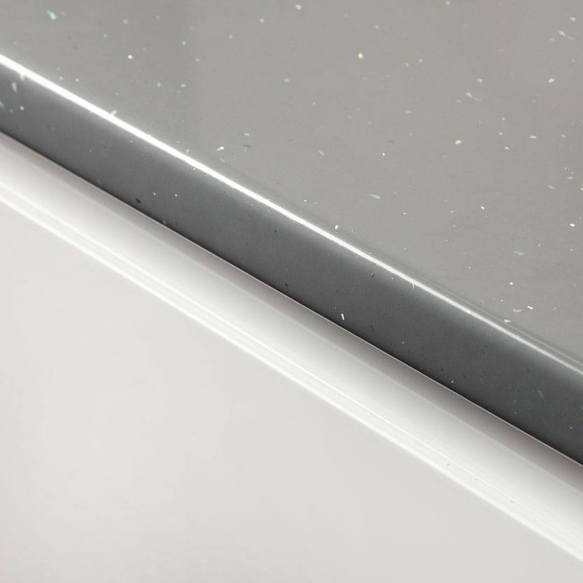 Grey Sparkle Andromeda - 38mm Round Edge Laminate Worktop
