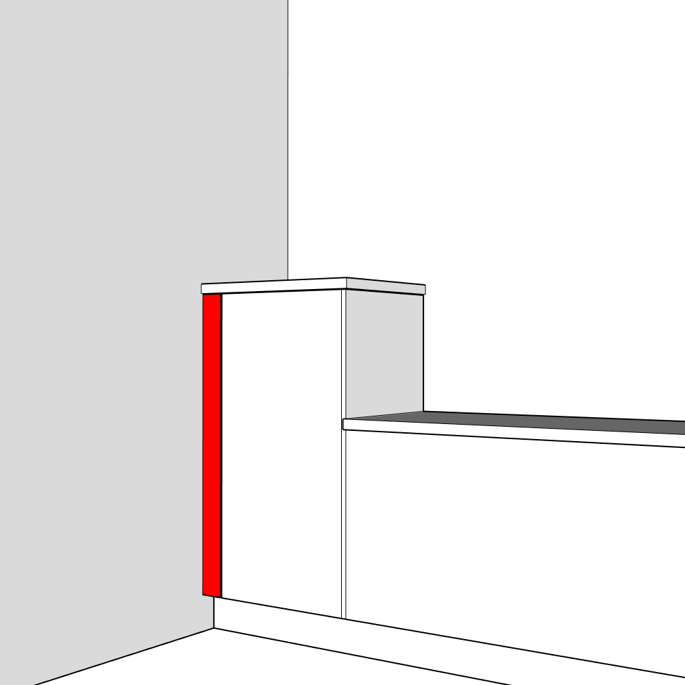 Cassina Filler Panel - 1250 x 100 x 18mm