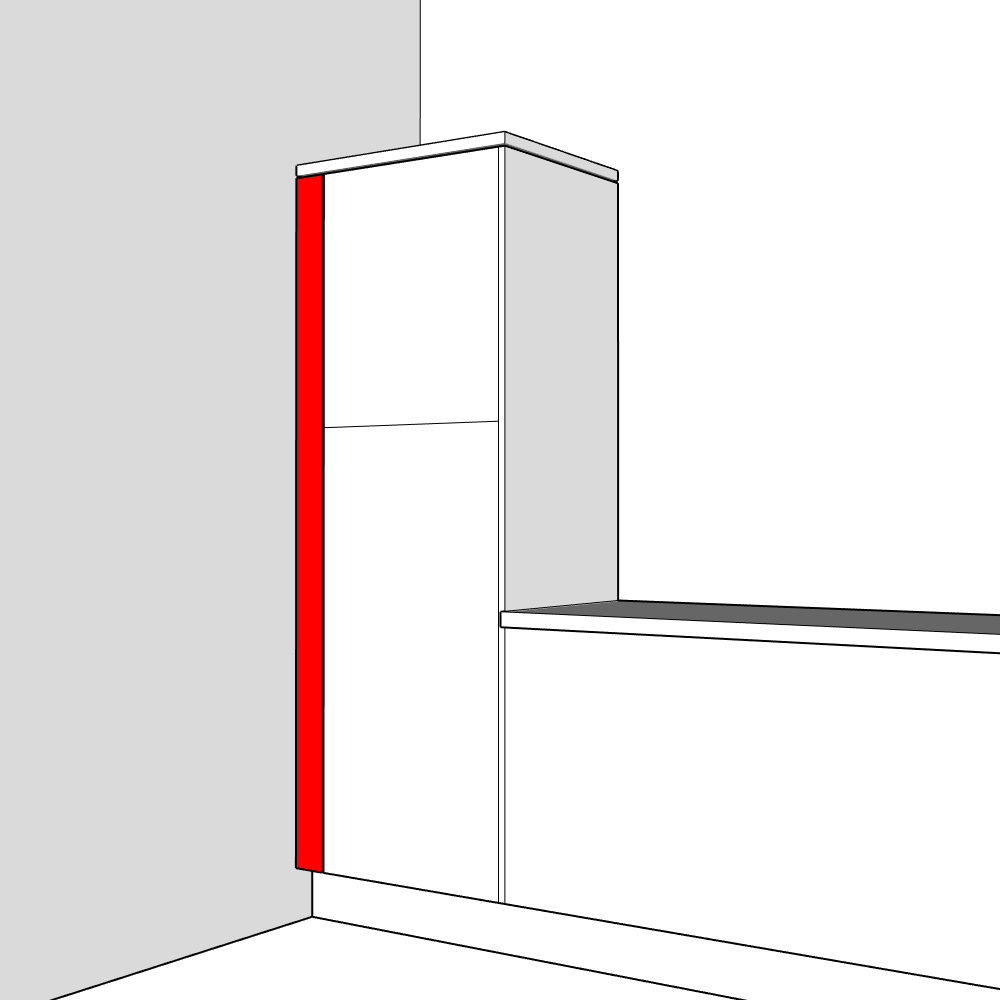 Elsworthy Smooth Matt Filler Panel - 1970 x 100 x 18mm