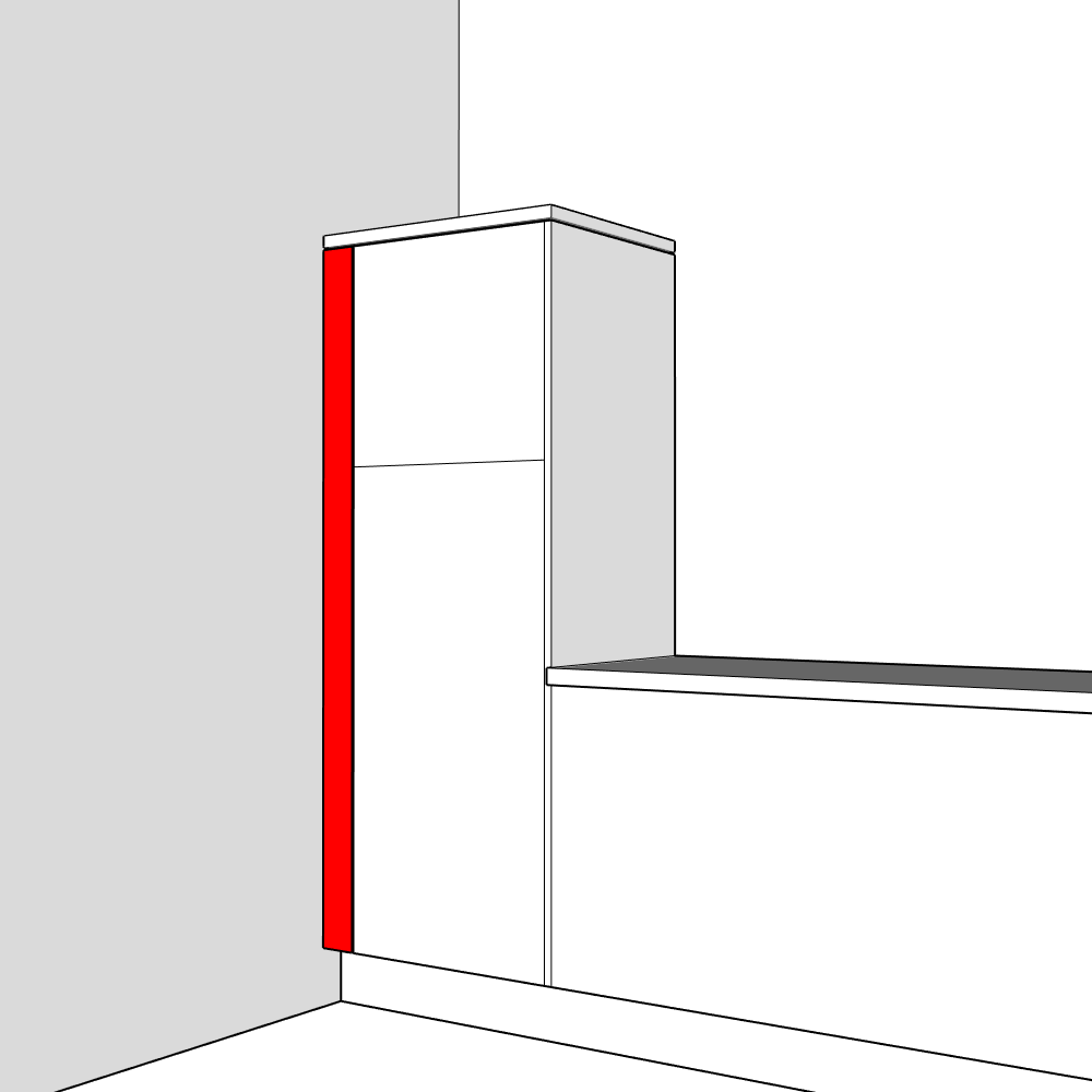 Marino (Premium Colours) Filler Panel - 1825 x 100 x 18mm