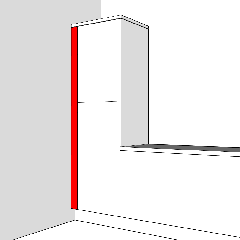 Portwood (Premium Colours) Filler Panel - 2150 x 100 x 18mm