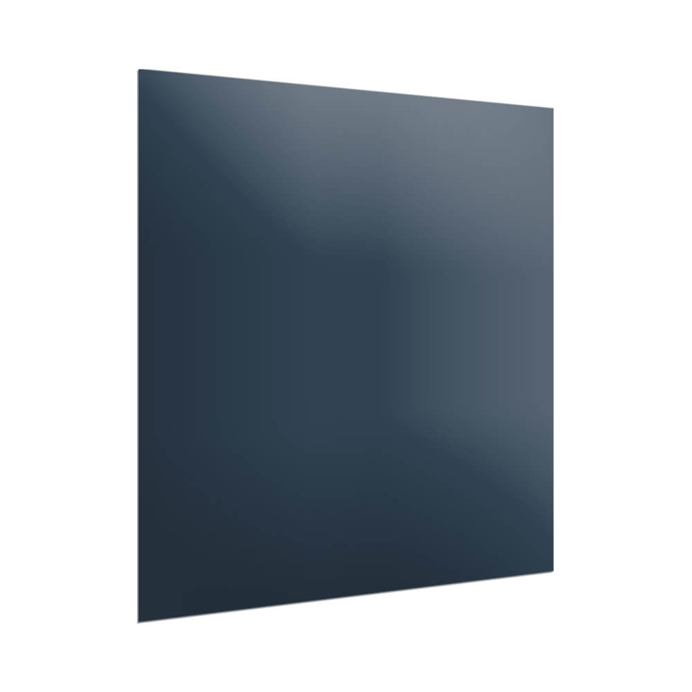 Aurora Painted Glass Splashback - 750mm High - Quay Blue