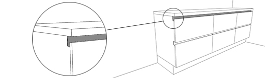 True Handleless Top Profile