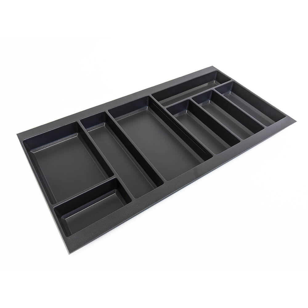 Anthracite Plastic Cutlery Tray - To suit 900mm Drawer