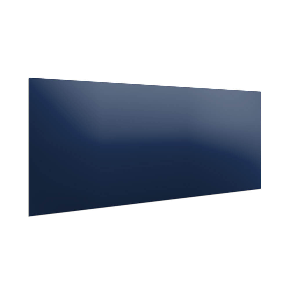Aurora Painted Glass Splashback - 400mm High - Marine Blue