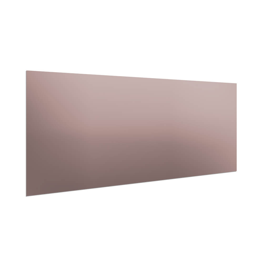 Aurora Painted Glass Splashback - 400mm High - Vintage Pink