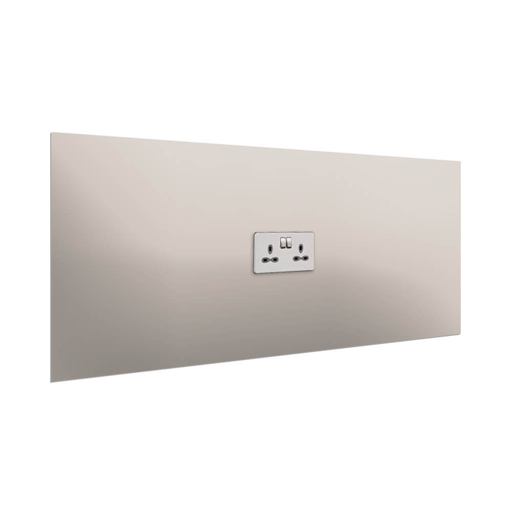 Aurora Painted Glass Splashback - 400mm High with 1 x Socket Cutout - Dakar