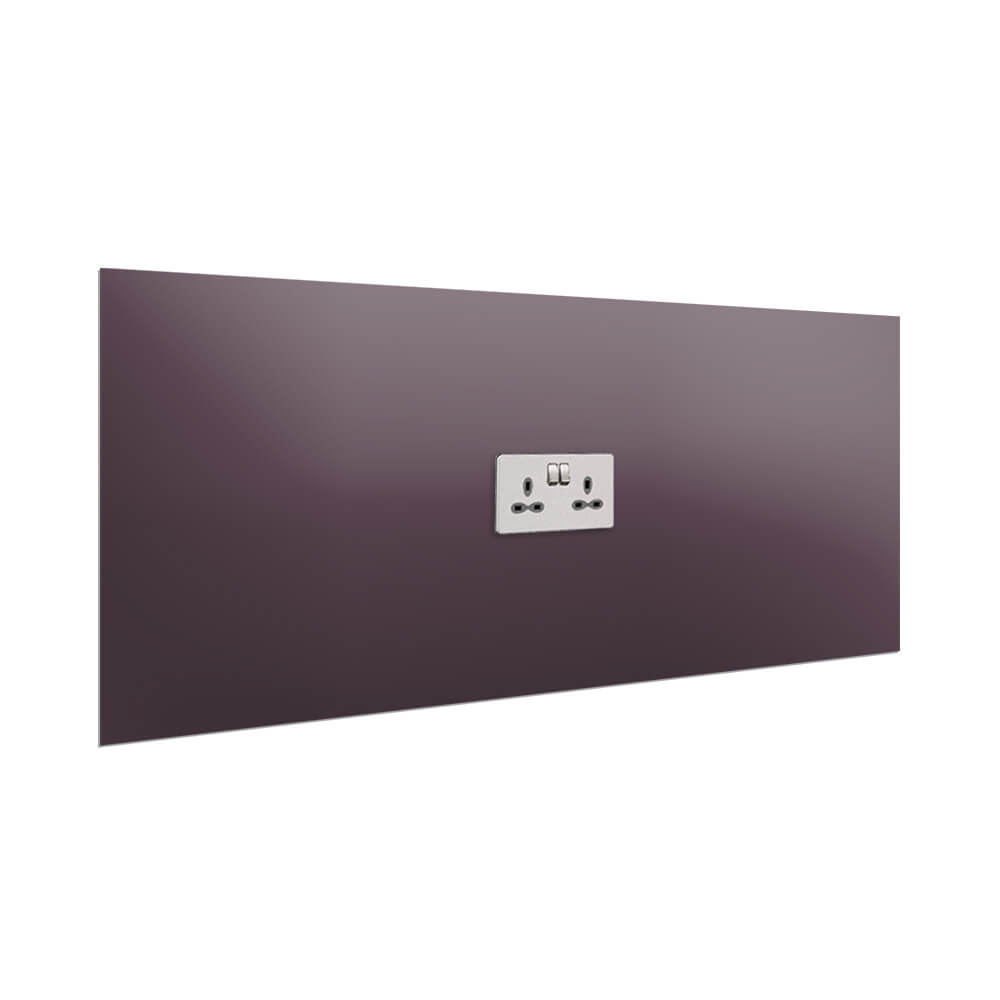 Aurora Painted Glass Splashback - 400mm High with 1 x Socket Cutout - Foraged Fruit