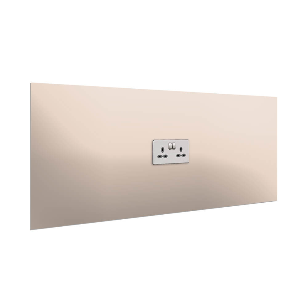 Aurora Painted Glass Splashback - 400mm High with 1 x Socket Cutout - Kashmir