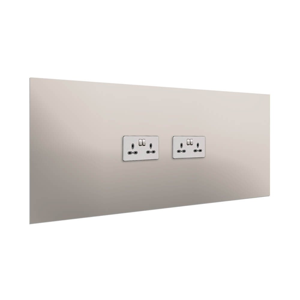 Aurora Painted Glass Splashback - 400mm High with 2 x Socket Cutouts - Dakar