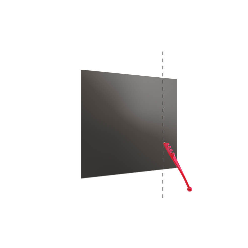 Aurora Painted Glass End-of-Run Trimmable Panels - 400mm High (Non-Toughened) - Graphite