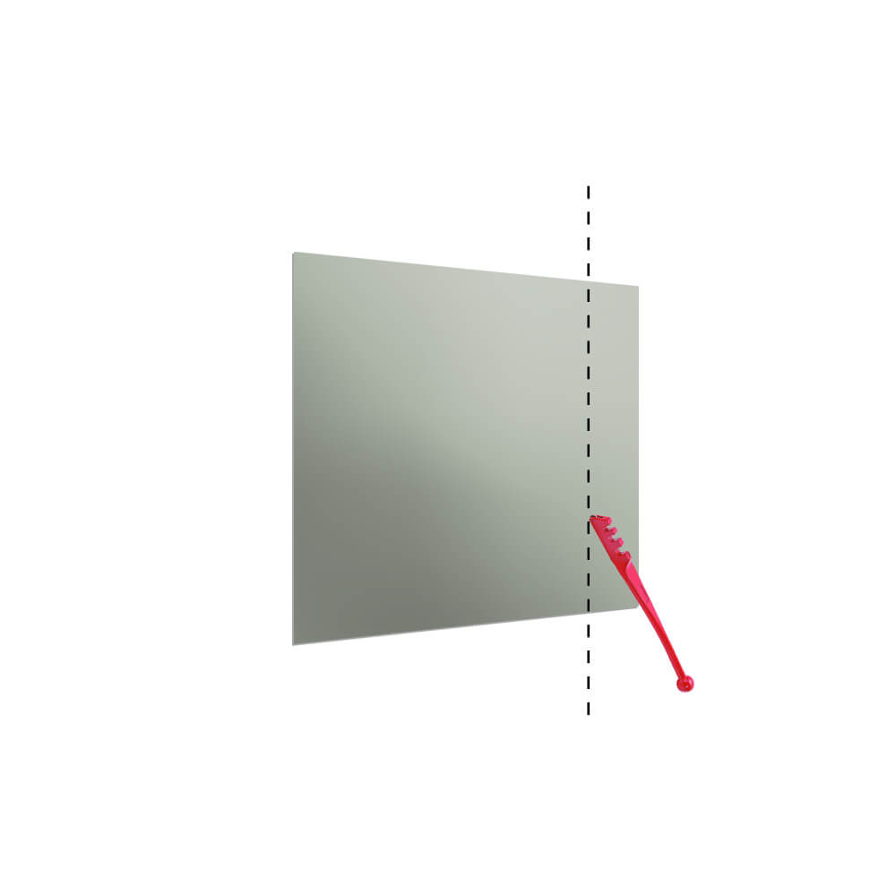 Aurora Painted Glass End-of-Run Trimmable Panels - 400mm High (Non-Toughened) - Light Blue