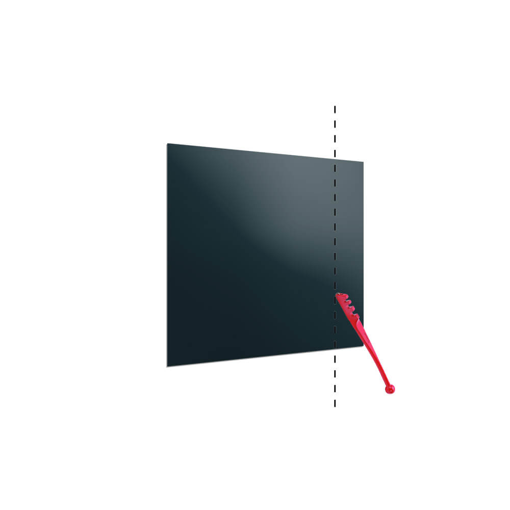 Aurora Painted Glass End-of-Run Trimmable Panels - 400mm High (Non-Toughened) - Nautical