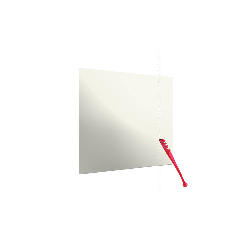 Aurora Painted Glass End-of-Run Trimmable Panels - 400mm High (Non-Toughened) - Porcelano