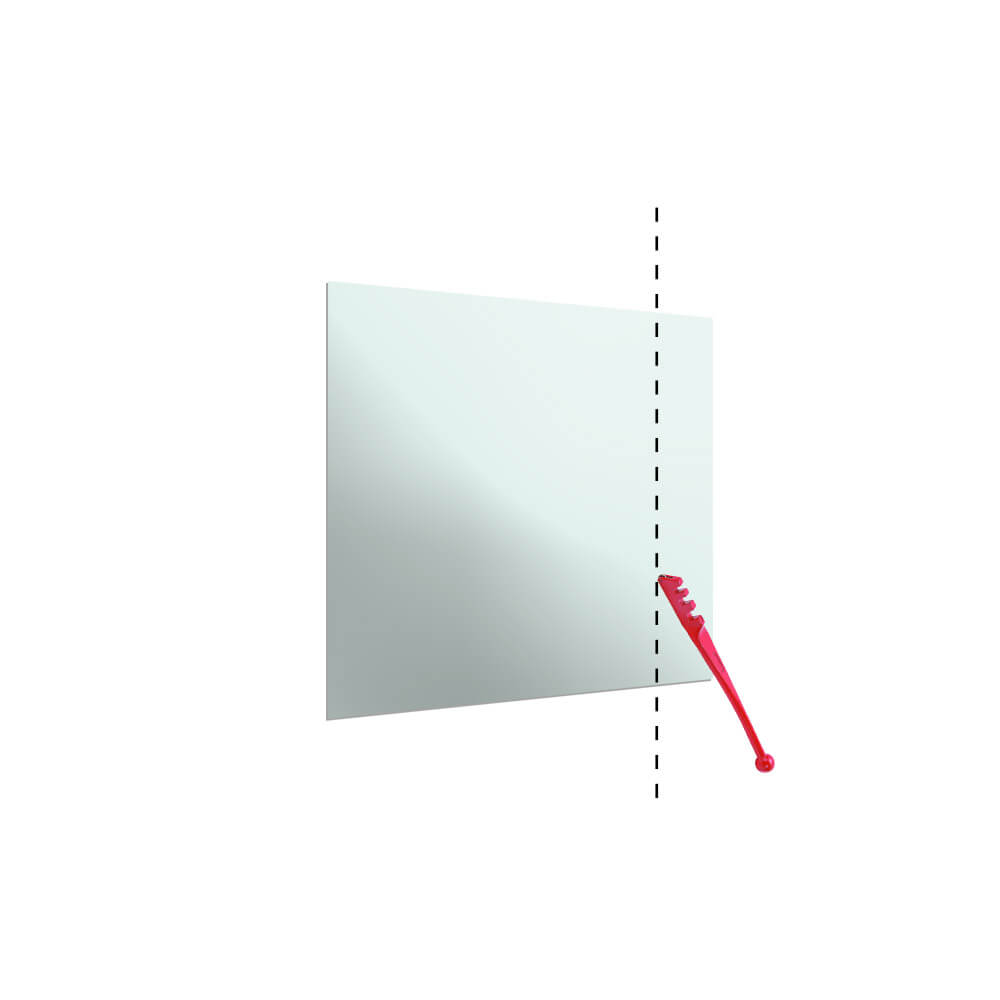 Aurora Painted Glass End-of-Run Trimmable Panels - 400mm High (Non-Toughened) - Powder Blue