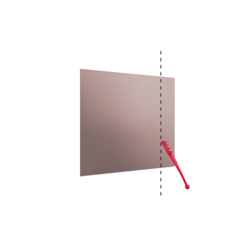 Aurora Painted Glass End-of-Run Trimmable Panels - 400mm High (Non-Toughened) - Vintage Pink