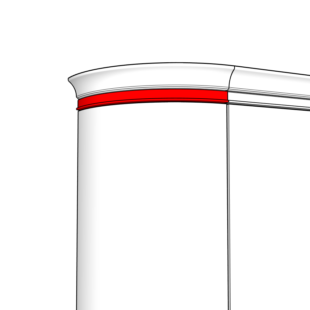 Marino (Premium Colours) External Curved Under Cornice