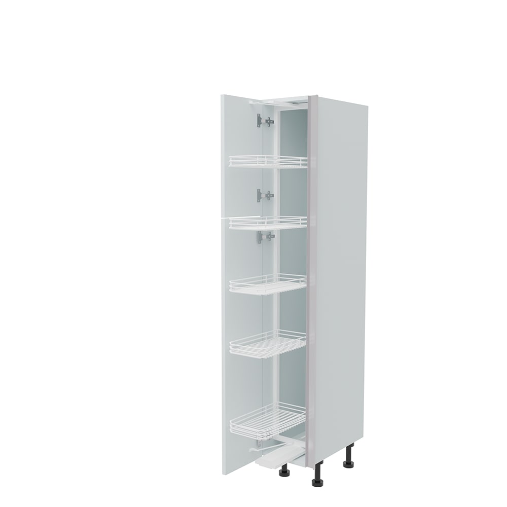 300mm True Handleless Tall Swing Out Larder Unit - (570mm Top Door) - Right Hand - (Low)
