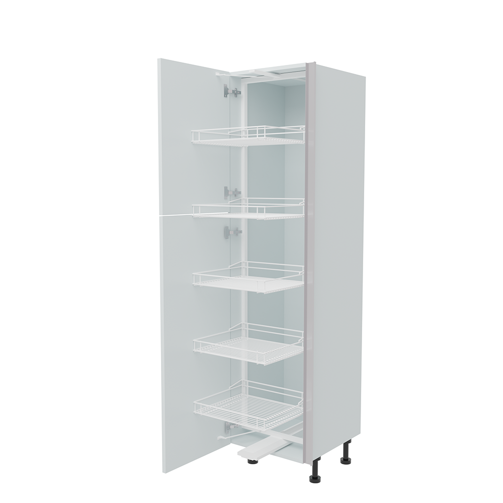 500mm True Handleless Tall Swing Out Larder Unit - Left Hand - 715mm Top Door (Medium)