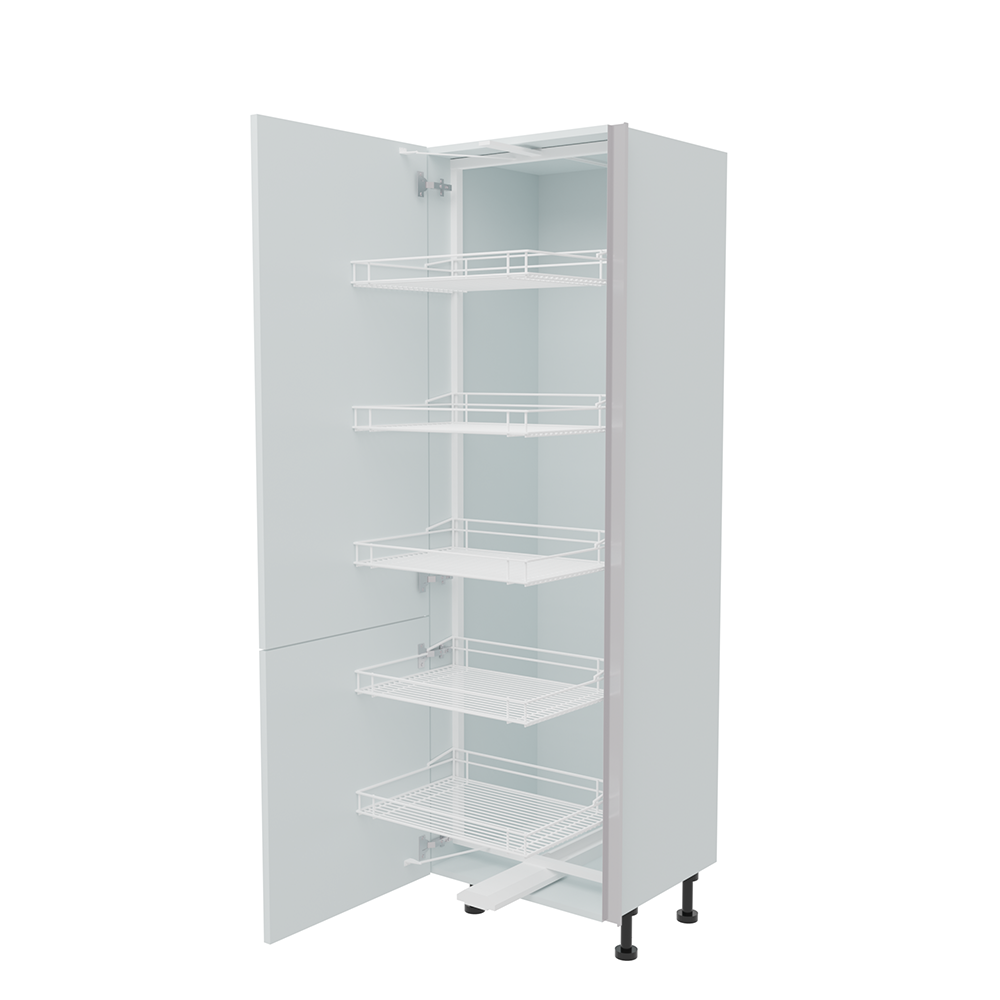 600mm True Handleless Tall Swing Out Larder Unit - Left Hand - 720mm Lower Door (Medium) 