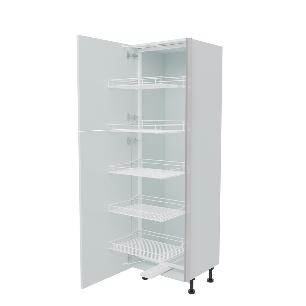 600mm True Handleless Tall Swing Out Larder Unit - Left Hand - 720mm Top Door (Medium) 