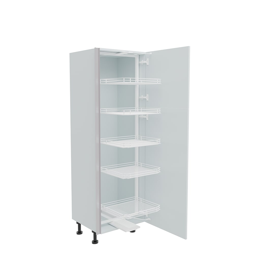 600mm True Handleless Tall Swing Out Larder Unit - (570mm Top Door) - Right Hand - (Low) 