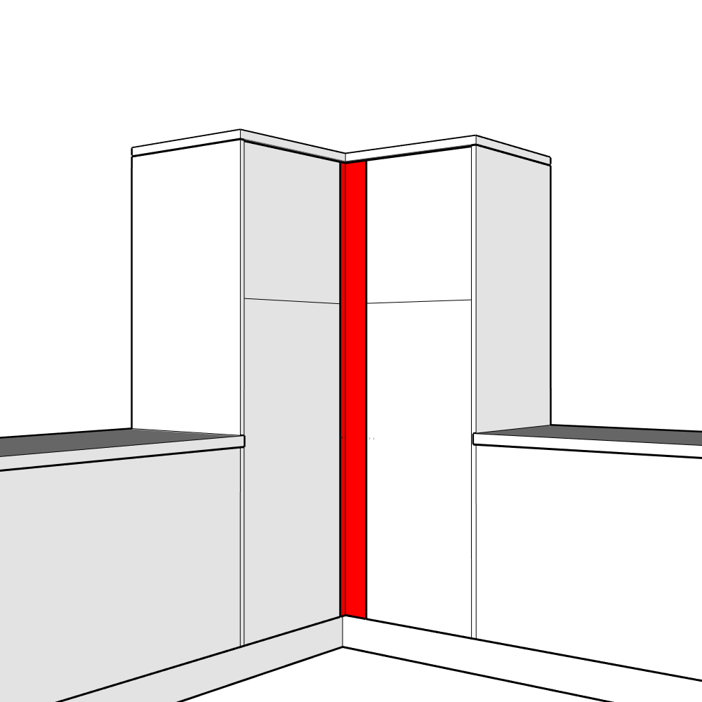 Artino Adjustable Corner Post Set - 1820 x 100 x 18mm (x2)